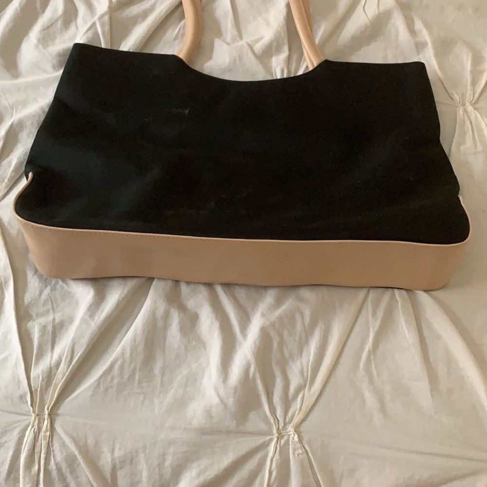 Leonard Drake Black Nylon Tan Shoulder Tote Bag - Picture 6 of 11
